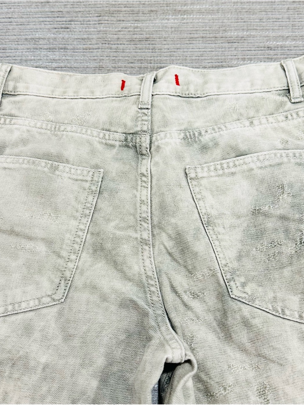 Zara Rare ZW Collection Slim Fit Jacquard High Waist Women’s Jeans Grey Size 6 - Picture 11 of 14